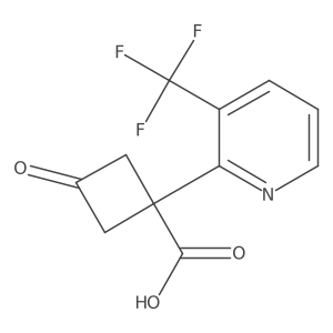 3-Oxo-1-[3-(trifluoromethyl)pyridin-2-yl]cyclobutane-1-carboxylic acid结构式