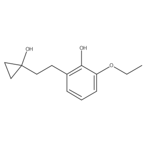 2-Ethoxy-6-[2-(1-hydroxycyclopropyl)ethyl]phenol结构式