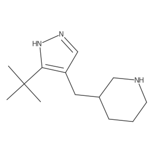 3-[(3-tert-butyl-1H-pyrazol-4-yl)methyl]piperidine Structure