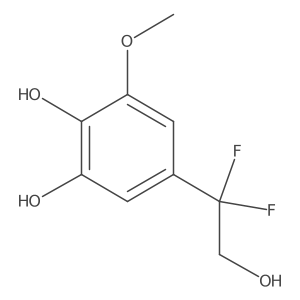 5-(1,1-Difluoro-2-hydroxyethyl)-3-methoxybenzene-1,2-diol Structure