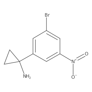 1-(3-Bromo-5-nitrophenyl)cyclopropan-1-amine Structure