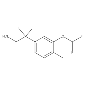 2-[3-(Difluoromethoxy)-4-methylphenyl]-2,2-difluoroethan-1-amine结构式