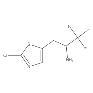 3-(2-Chloro-1,3-thiazol-5-yl)-1,1,1-trifluoropropan-2-amine结构式