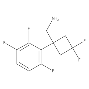[3,3-Difluoro-1-(2,3,6-trifluorophenyl)cyclobutyl]methanamine结构式