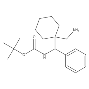 tert-butyl N-{[1-(aminomethyl)cyclohexyl](phenyl)methyl}carbamate结构式