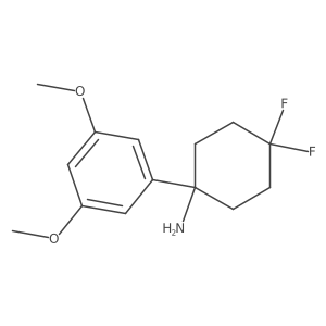 1-(3,5-Dimethoxyphenyl)-4,4-difluorocyclohexan-1-amine Structure