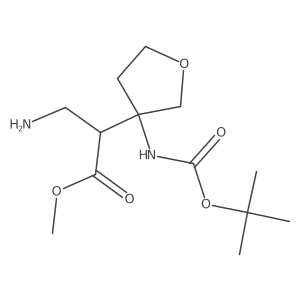 Methyl 3-amino-2-(3-{[(tert-butoxy)carbonyl]amino}oxolan-3-yl)propanoate Structure