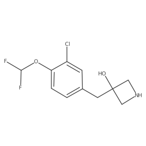 3-{[3-Chloro-4-(difluoromethoxy)phenyl]methyl}azetidin-3-ol结构式
