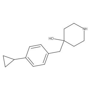 4-[(4-Cyclopropylphenyl)methyl]piperidin-4-ol结构式