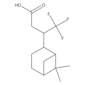3-{6,6-Dimethylbicyclo[3.1.1]heptan-2-yl}-4,4,4-trifluorobutanoic acid Structure