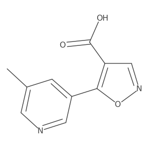 5-(5-Methylpyridin-3-yl)-1,2-oxazole-4-carboxylic acid结构式