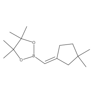 2-((3,3-Dimethylcyclopentylidene)methyl)-4,4,5,5-tetramethyl-1,3,2-dioxaborolane Structure