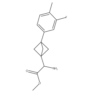 Methyl 2-amino-2-[3-(3-fluoro-4-methylphenyl)-1-bicyclo[1.1.1]pentanyl]acetate Structure