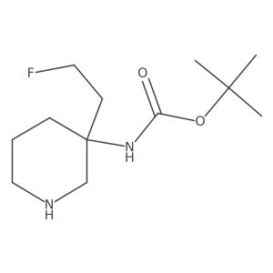tert-butyl N-[3-(2-fluoroethyl)piperidin-3-yl]carbamate Structure