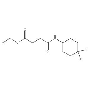 Ethyl 4-((4,4-difluorocyclohexyl)amino)-4-oxobutanoate结构式