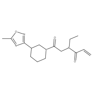 N-Ethyl-N-[2-[3-(5-methyl-1,2,4-oxadiazol-3-yl)piperidin-1-yl]-2-oxoethyl]prop-2-enamide Structure