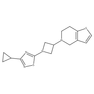 3-cyclopropyl-5-(3-{4H,5H,6H,7H-thieno[3,2-c]pyridin-5-yl}azetidin-1-yl)-1,2,4-thiadiazole Structure