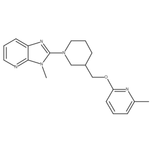 2-methyl-6-[(1-{3-methyl-3H-imidazo[4,5-b]pyridin-2-yl}piperidin-3-yl)methoxy]pyridine结构式