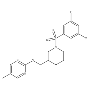 2-{[1-(3,5-Difluorobenzenesulfonyl)piperidin-3-yl]methoxy}-5-methylpyrimidine Structure