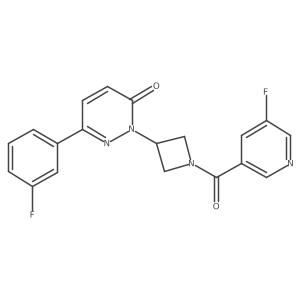 6-(3-Fluorophenyl)-2-[1-(5-fluoropyridine-3-carbonyl)azetidin-3-yl]-2,3-dihydropyridazin-3-one Structure