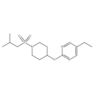 5-Ethyl-2-[1-(2-methylpropylsulfonyl)piperidin-4-yl]oxypyrimidine结构式