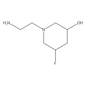 1-(2-Aminoethyl)-5-fluoropiperidin-3-ol Structure