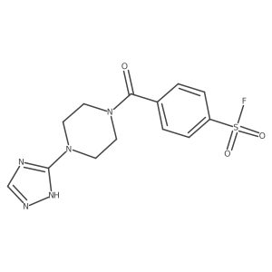 4-[4-(1H-1,2,4-triazol-3-yl)piperazine-1-carbonyl]benzene-1-sulfonyl fluoride结构式