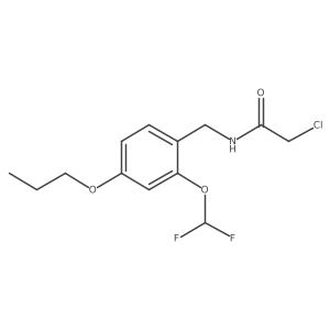 2-Chloro-N-[[2-(difluoromethoxy)-4-propoxyphenyl]methyl]acetamide结构式