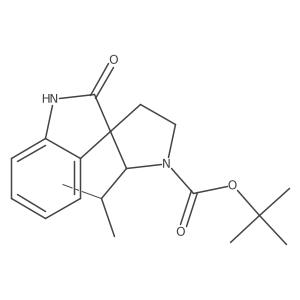 tert-Butyl 2'-isopropyl-2-oxospiro[indoline-3,3'-pyrrolidine]-1'-carboxylate结构式
