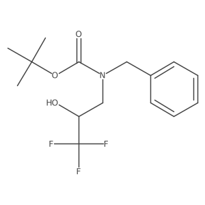 tert-butyl N-benzyl-N-(3,3,3-trifluoro-2-hydroxypropyl)carbamate Structure