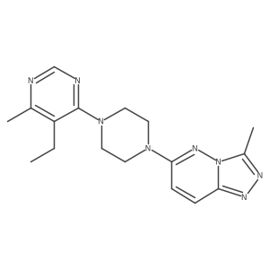 5-Ethyl-4-methyl-6-(4-{3-methyl-[1,2,4]triazolo[4,3-b]pyridazin-6-yl}piperazin-1-yl)pyrimidine结构式