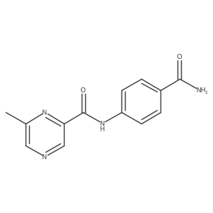 N-(4-Carbamoylphenyl)-6-methylpyrazine-2-carboxamide Structure