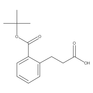 3-[2-[(2-Methylpropan-2-yl)oxycarbonyl]phenyl]propanoic acid Structure