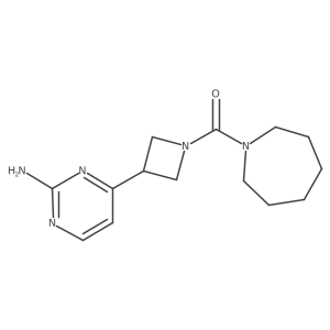 (3-(2-Aminopyrimidin-4-yl)azetidin-1-yl)(azepan-1-yl)methanone结构式