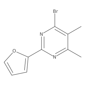 4-Bromo-2-(furan-2-yl)-5,6-dimethylpyrimidine Structure