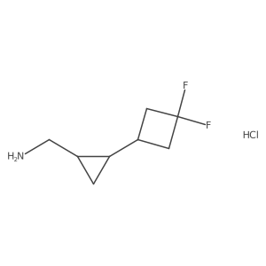 [(1R,2S)-2-(3,3-Difluorocyclobutyl)cyclopropyl]methanamine;hydrochloride Structure