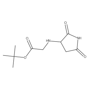 Tert-butyl 2-[(2,5-dioxopyrrolidin-3-yl)amino]acetate结构式