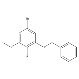 (3-(Benzyloxy)-5-bromo-2-fluorophenyl)(methyl)sulfane结构式
