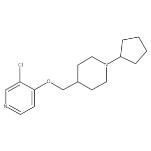 3-Chloro-4-[(1-cyclopentylpiperidin-4-yl)methoxy]pyridine Structure