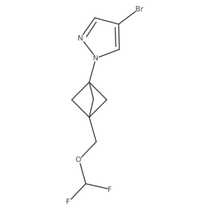 4-Bromo-1-(3-((difluoromethoxy)methyl)bicyclo[1.1.1]pentan-1-YL)-1H-pyrazole结构式