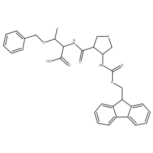(2S,3R)-3-(benzyloxy)-2-{[4-({[(9H-fluoren-9-yl)methoxy]carbonyl}amino)oxolan-3-yl]formamido}butanoic acid Structure
