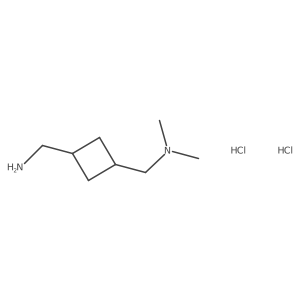 1-[(1r,3r)-3-[(Dimethylamino)methyl]cyclobutyl]methanamine dihydrochloride Structure