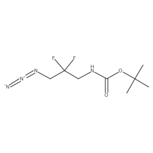 tert-butyl N-(3-azido-2,2-difluoropropyl)carbamate结构式