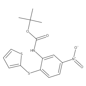 tert-butyl N-[5-nitro-2-(thiophen-2-ylsulfanyl)phenyl]carbamate结构式