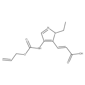 (2E)-3-(1-ethyl-4-{[(prop-2-en-1-yloxy)carbonyl]amino}-1H-pyrazol-5-yl)prop-2-enoic acid Structure