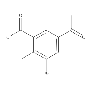 5-Acetyl-3-bromo-2-fluorobenzoic acid结构式