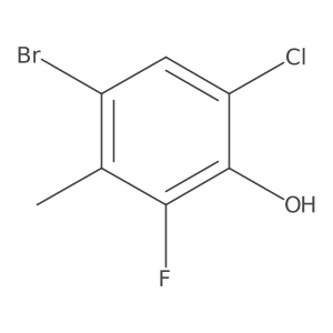 4-Bromo-6-chloro-2-fluoro-3-methylphenol结构式