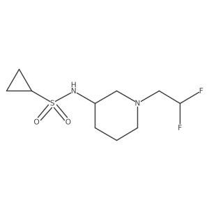 N-[1-(2,2-difluoroethyl)piperidin-3-yl]cyclopropanesulfonamide结构式