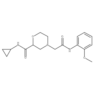 N-cyclopropyl-4-{[(2-methoxyphenyl)carbamoyl]methyl}morpholine-2-carboxamide结构式