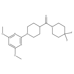 2-[4-(4,4-Difluoropiperidine-1-carbonyl)piperidin-1-yl]-4,6-dimethoxypyrimidine结构式